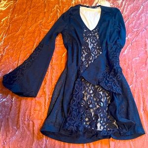 Urban outfitters. Black lace bohemian dress